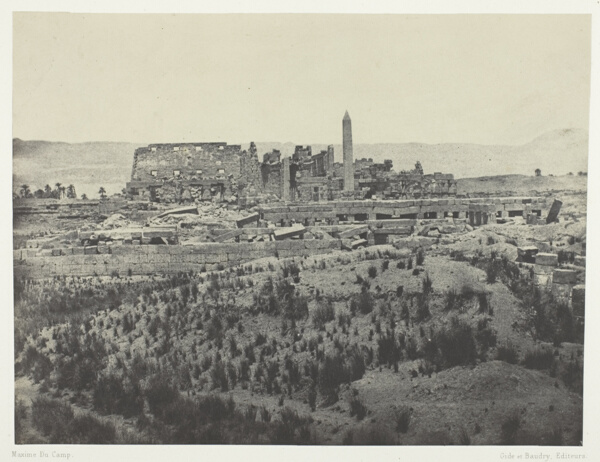 Palais de Karkak, Vue générale des Ruines, Prise a l'est; Thèbes, plate 31 from the album 