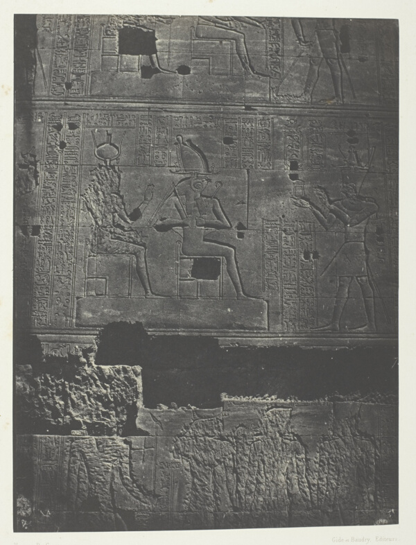Muraille Occidentale, Grand Temple d'Isis à Philoe; Nubie, plate 78 from the album 