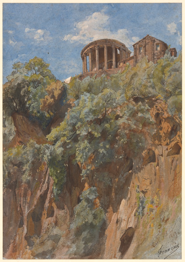 View of the Temple of Vesta in Tivoli
