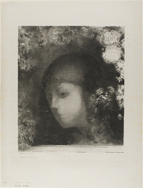 Child's Head With Flowers