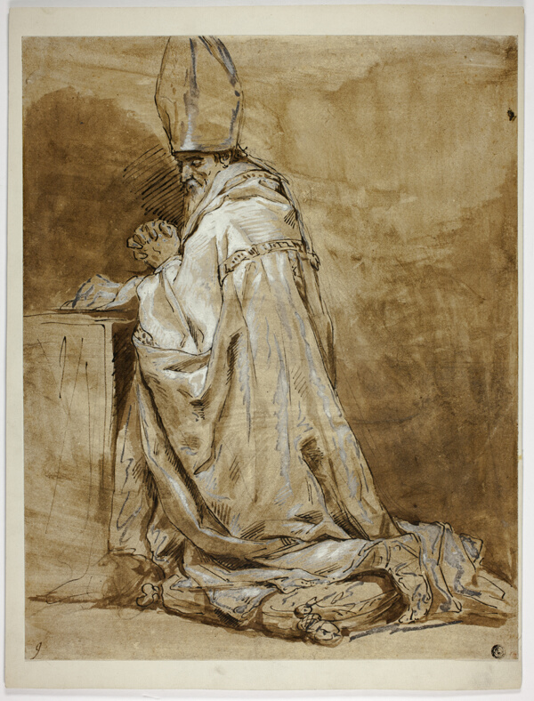 Bishop Kneeling in Prayer
