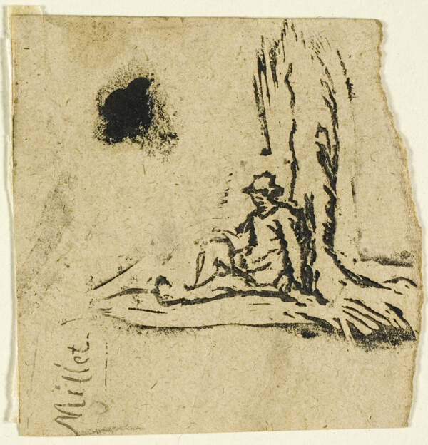 Sketches, Fragment: Peasant Seated at the Foot of a Tree