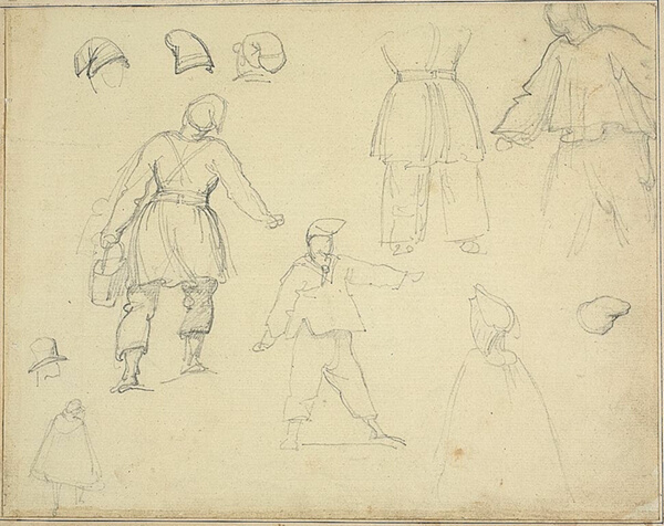 Sketches: Stable Boy Carrying a Bucket