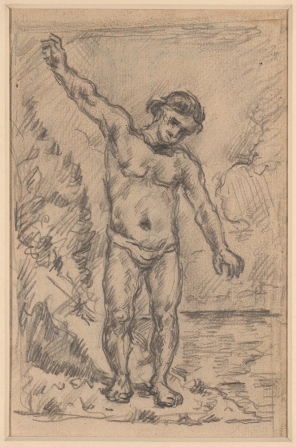 Bather With Outstretched Arms (recto); Study of a Tree (verso)