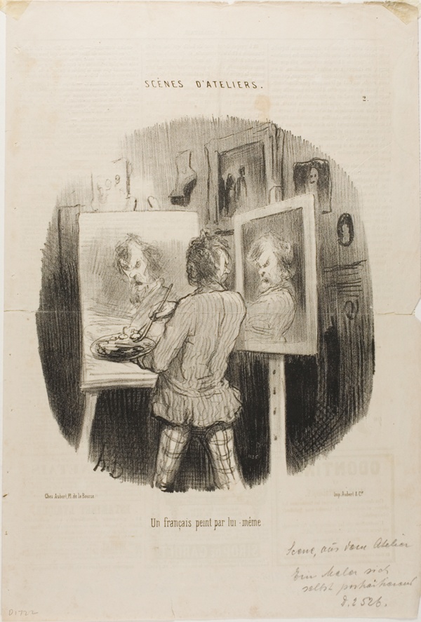 Self-Portrait of a Frenchman, plate 2 from Scénes D'ateliers