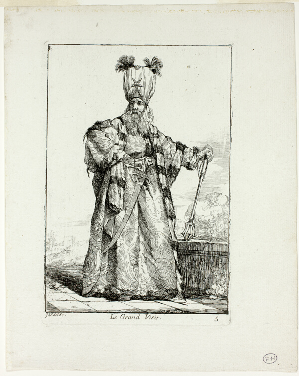 Le Grand Vizir, plate five from Caravanne du Sultan à la Mecque