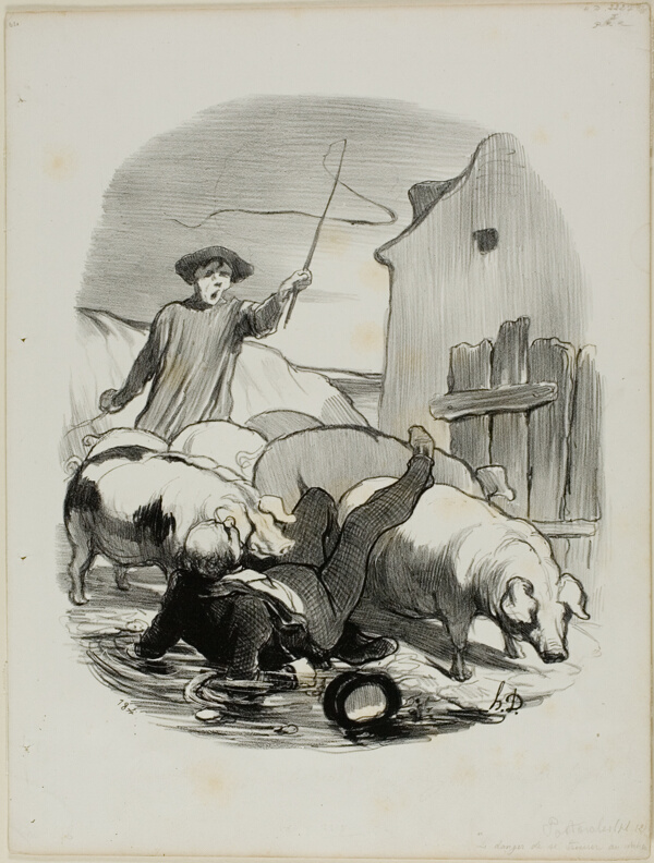 The danger of being caught in a steeple chase, plate 12 from Pastorales