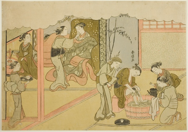 The First Childbirth (Uizan), the seventh sheet of the series 