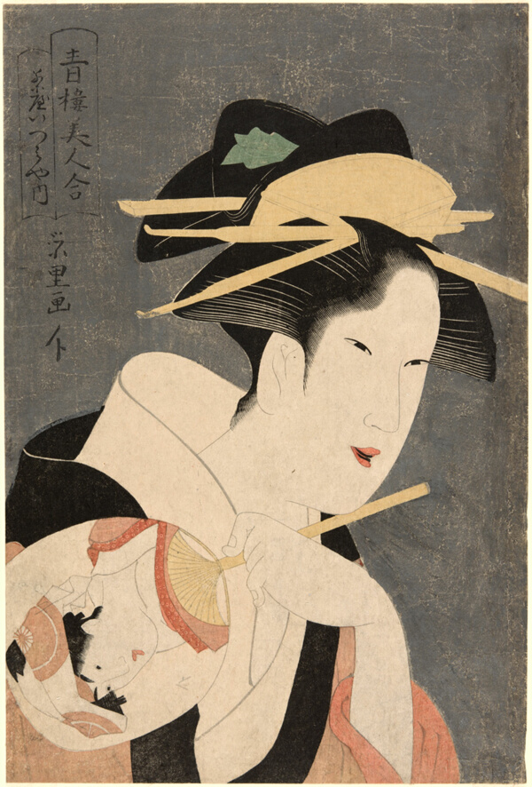 Beauties of the Pleasure Quarters (Seiro bijin awase): the Hostess of the Izumiya Teahouse