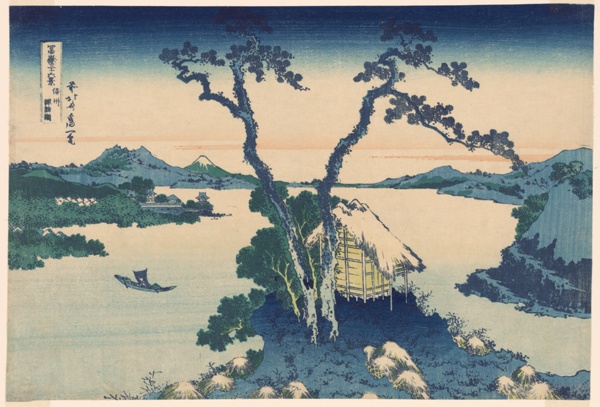 Lake Suwa in Shinano Province (Shinshu Suwako), from the series 