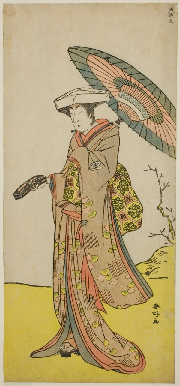 The Actor Nakayama Kojuro VI as Chinzei Hachiro Tametomo Disguised as Lady Hotoke (Hotoke Gozen) in the Play Yukimotsu Take Furisode Genji, Performed at the Nakamura Theater in the Eleventh Month, 1785
