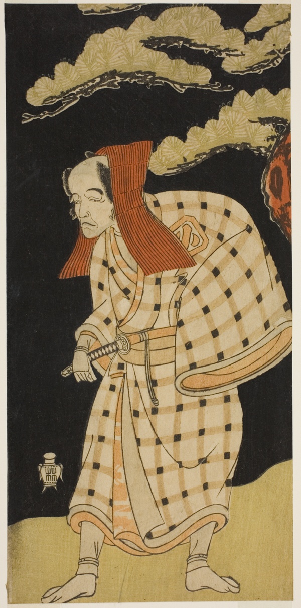 The Actor Arashi Otohachi I as Numataro Kyusei Disguised as the Burglar Ipponzaemon in the Play Otokoyama Yunzei Kurabe, Performed at the Ichimura Theater in the Eleventh Month, 1768