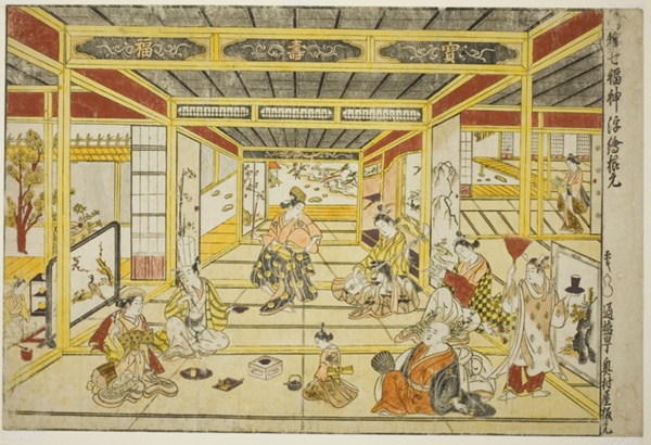 Original Perspective Picture of the Fashionable Seven Gods of Good Fortune (Furyu shichi fukujin uki-e kongen)