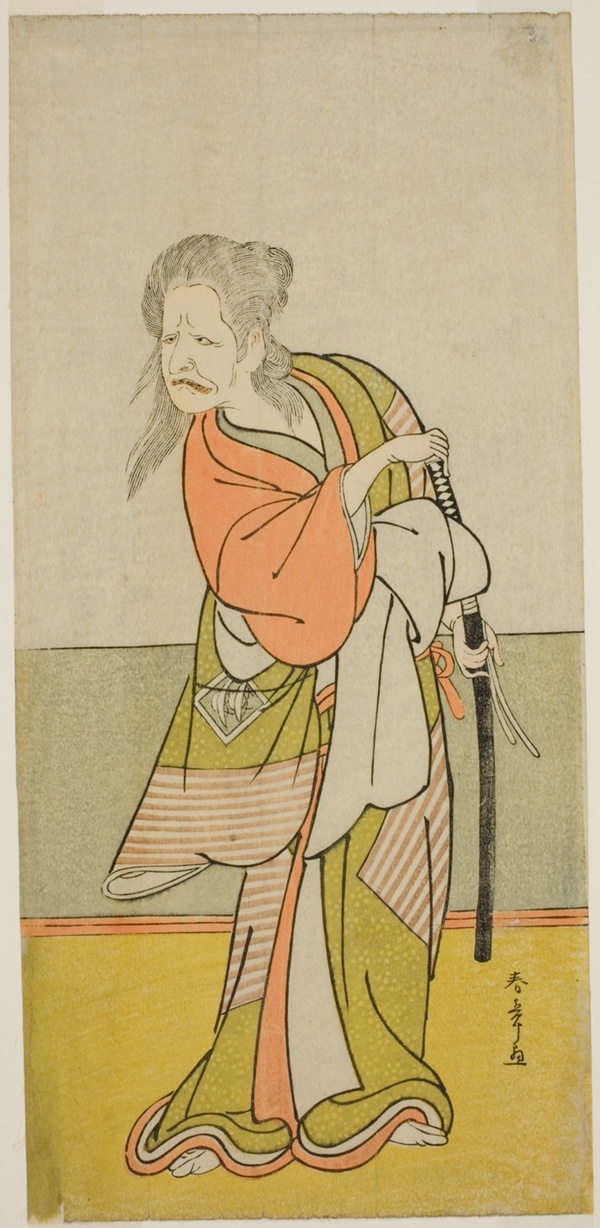 The Actor Nakajima Kanzaemon III as Yaguchi no Karasu-baba in the Play Hono Nitta Daimyojin, Performed at the Morita Theater in the Seventh Month, 1777