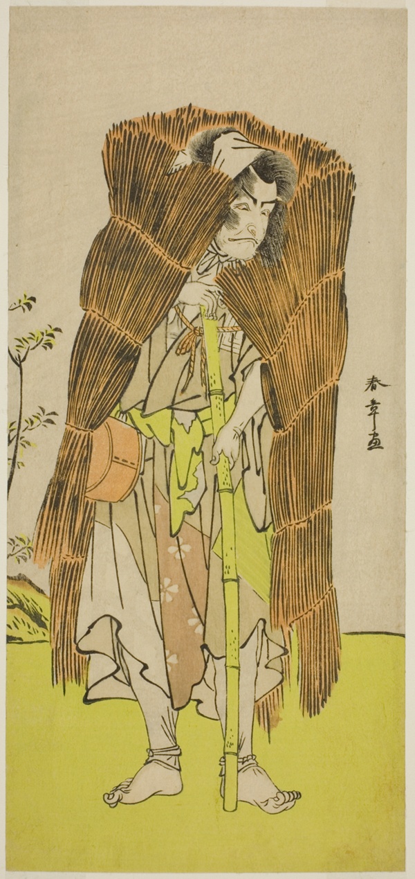 The Actor Ichikawa Ebizo III as Akushichibyoe Kagekiyo Disguised as a Beggar in the Play Kamuri Kotoba Soga no Yukari, Performed at the Ichimura Theater in the First Month, 1776