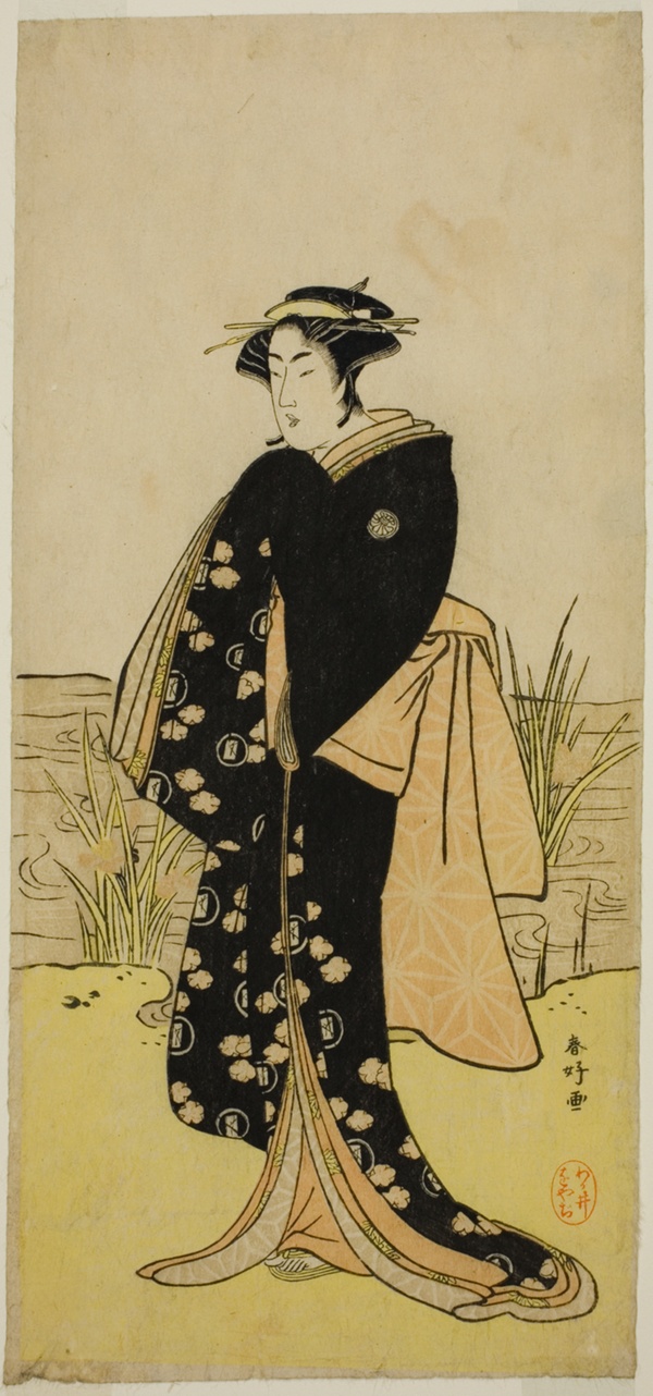 The Actor Segawa Kikunojo III as Oshichi in the Play Junshoku Edo Murasaki, Performed at the Ichimura Theater in the First Month, 1779