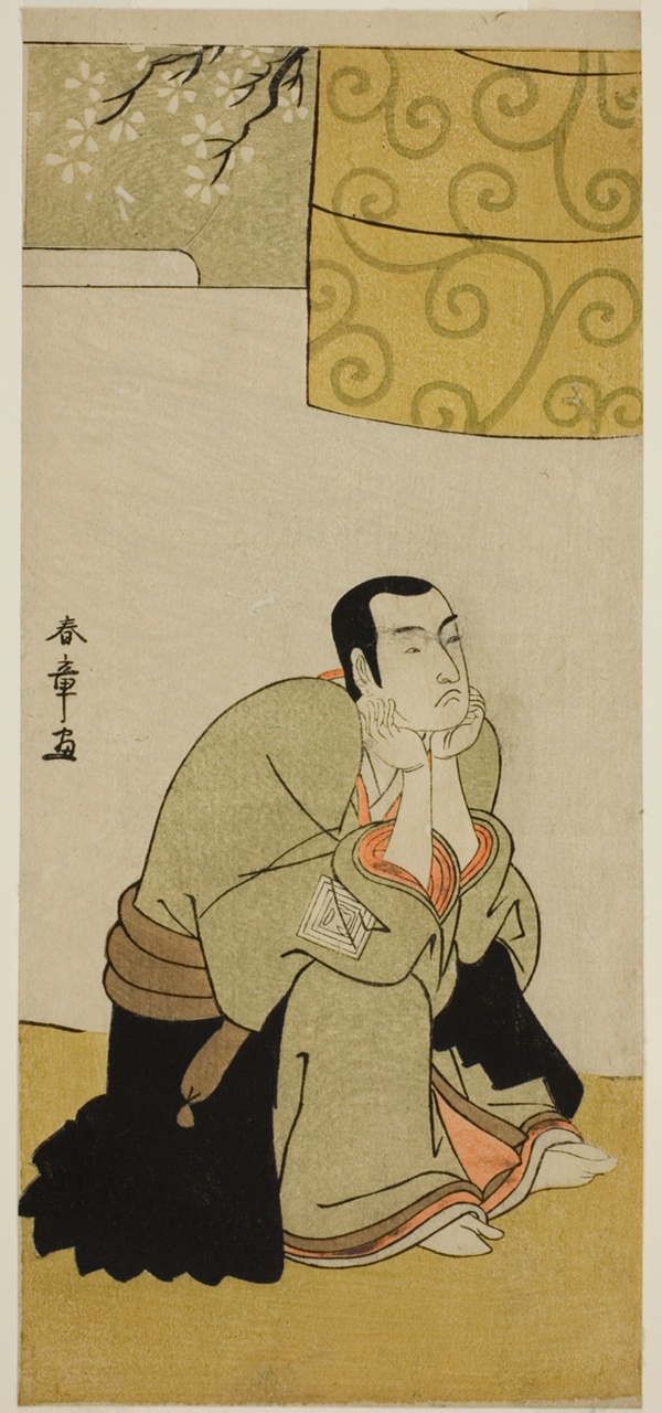 The Actor Ichikawa Monnosuke II as a Buddhist Monk in the Play Edo no Hana Mimasu Soga, Performed at the Nakamura Theater in the Fourth Month, 1783