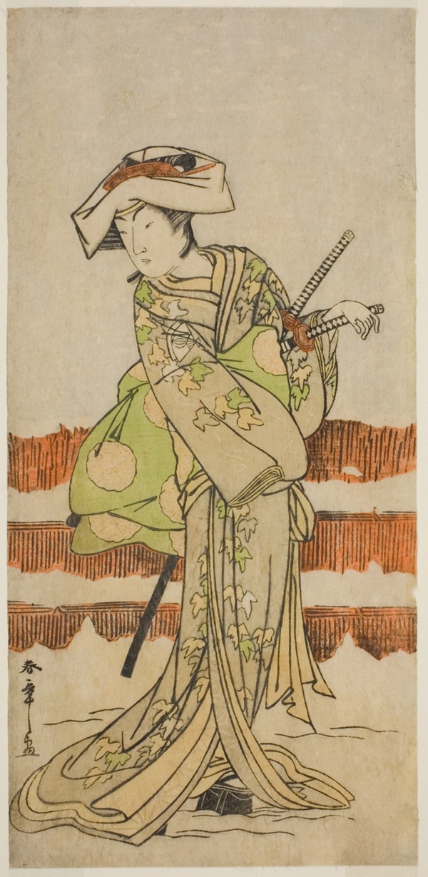 The Actor Onoe Kikugoro I as Tonase in the Play Kanadehon Chushin Nagori no Kura, Performed at the Nakamura Theater in the Ninth Month, 1780