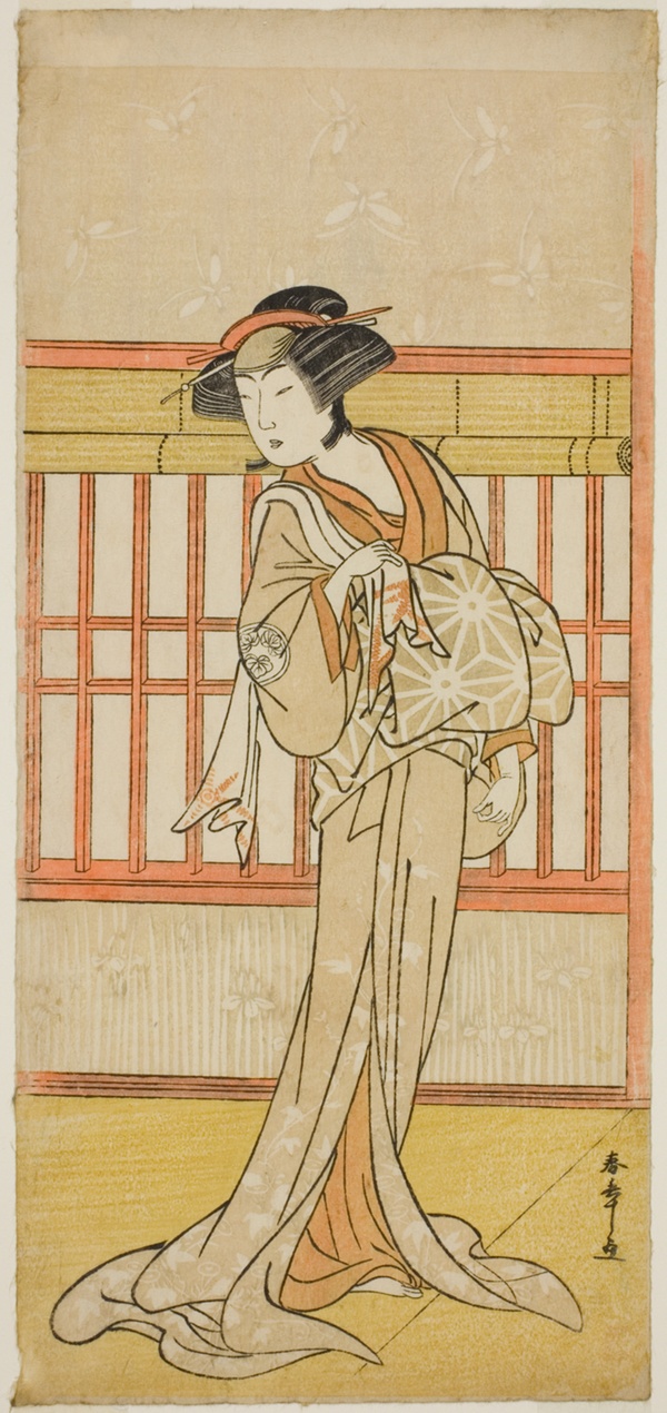The Actor Osagawa Tsuneyo II as the Courtesan Miyagino (?) in the Play Go Taiheiki Shiraishi-banashi (?), Performed at the Morita Theater in the Fourth Month, 1780 (?)