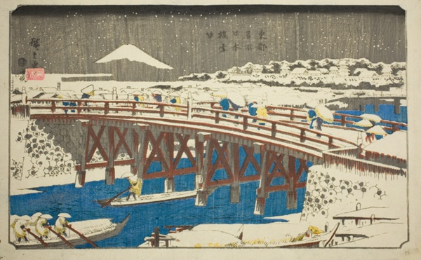 Nihon Bridge in Snow (Nihonbashi setchu), from the series 