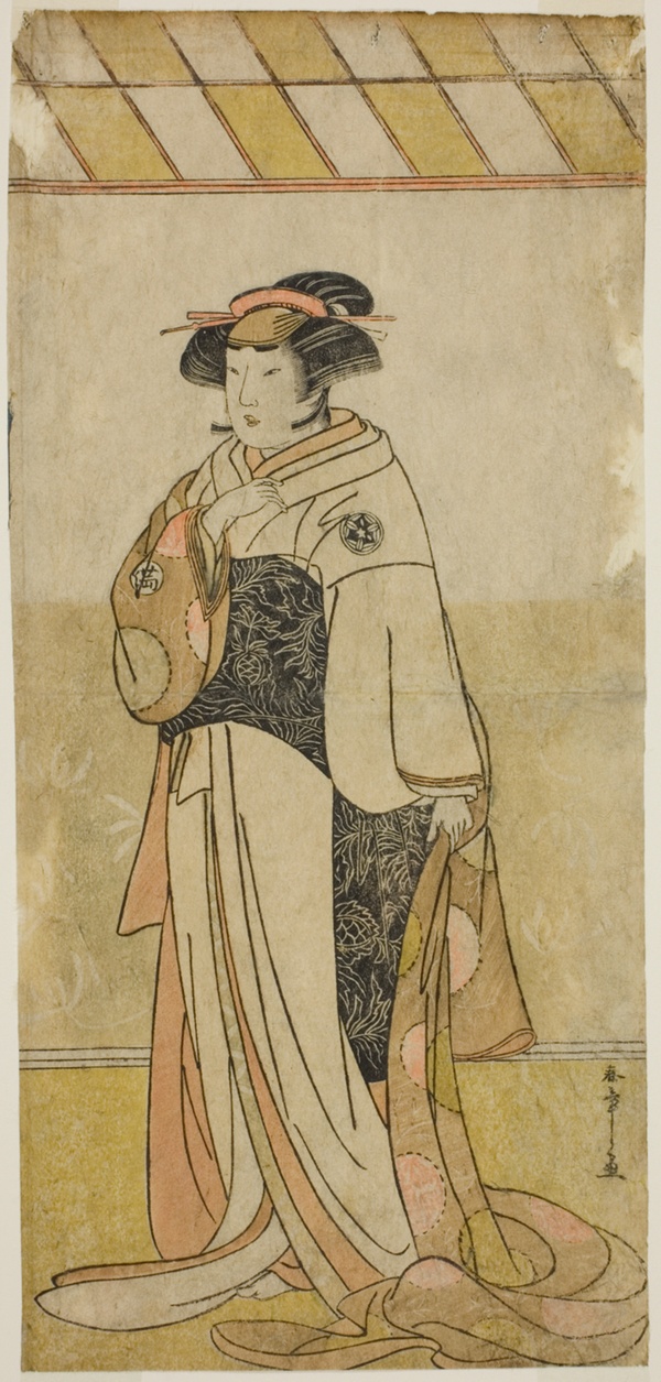 The Actor Yamashita Kinsaku II as Lady Manko (Manko Gozen) in the Play Hatsumombi Kuruwa Soga, Performed at the Nakamura Theater in the First Month, 1780