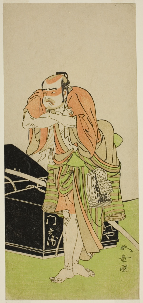 The Actor Otani Tomoemon I as Kawatabiya Mombei in the Play Oyoroi Ebido Shinozuka, Performed at the Nakamura Theater in the Eleventh Month, 1772