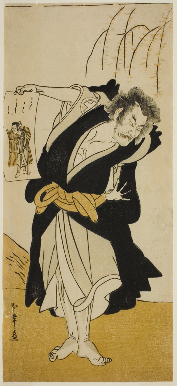 The Actor Otani Hiroemon III as the Renegade Monk Dainichibo in the Play Tsukisenu Haru Hagoromo Soga, Performed at the Ichimura Theater in theThird Month, 1777