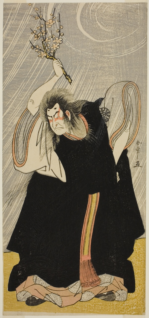 The Actor Nakamura Nakazo I as the Thunder God, an Incarnation of Kan Shojo, in the Play Sugawara Denju Tenarai Kagami, Performed at the Morita Theater in the Third Month, 1780