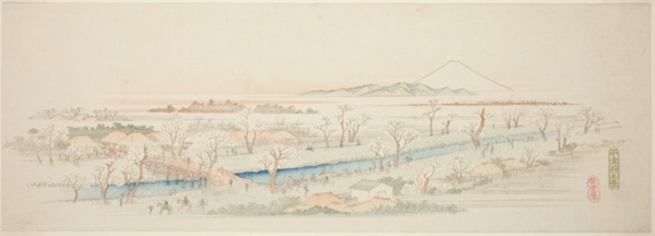 View of Koganei (Koganei no kei), from an untitled series of famous views of the Edo suburbs