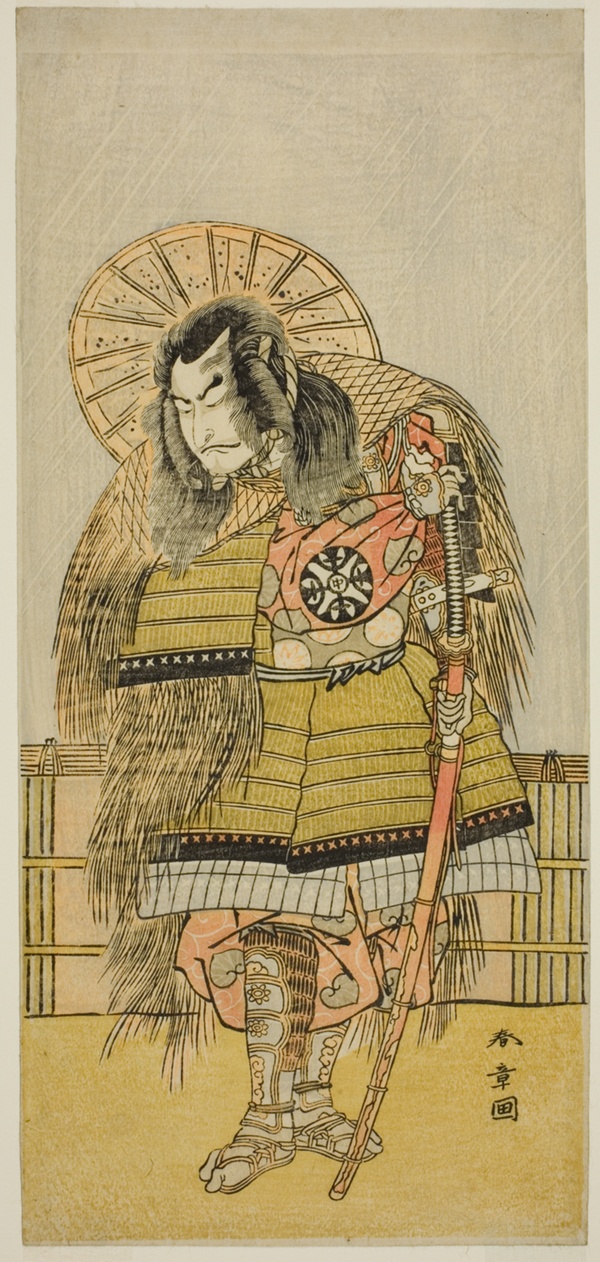 The Actor Nakamura Nakazo I as Takechi Jubei Mitsuhide in the Play Shusse Taiheiki, Performed at the Nakamura Theater in the Eighth Month, 1775