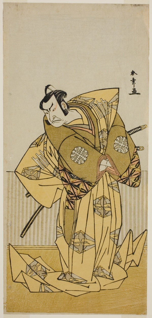 The Actor Nakamura Nakazo I as Kudo Sukestune (?) in the Play Kokimazete Takao Soga (?), Performed at the Ichimura Theater (?) in the Second Month, 1778