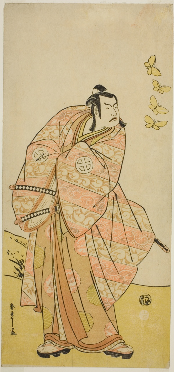 The Actor Otani Hiroji III as Makino Arataro Tokizumi in the Play Hana no O-Edo Masakado Matsuri, Performed at the Ichimura Theater in the Eleventh Month, 1789