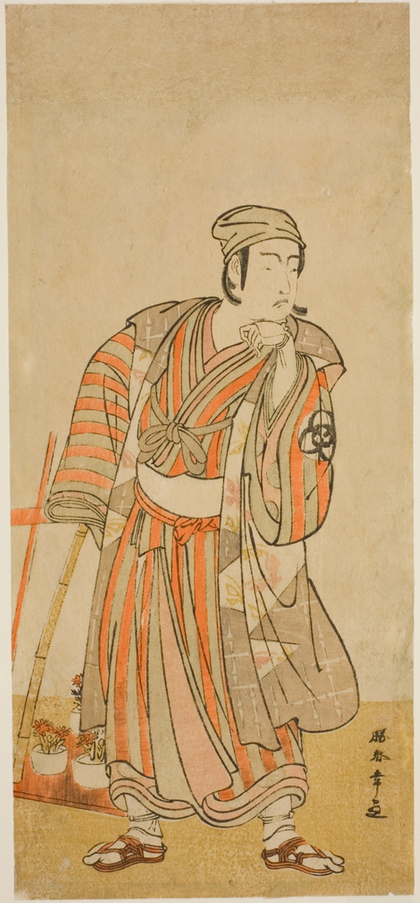 The Actor Bando Mitsugoro I as Taira no Tadamori Disguised as a Potted-Plant Seller in the Play Sakuya Kono Hana no Kaomise, Performed at the Nakamura Theater in the Eleventh Month, 1776