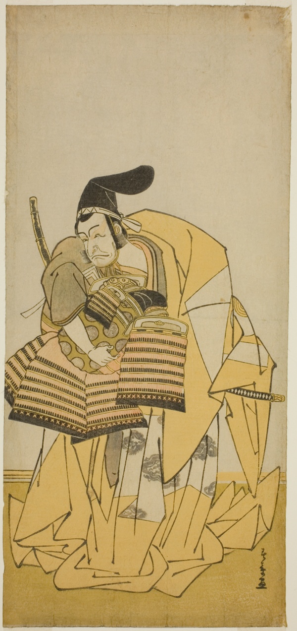 The Actor Ichikawa Ebizo III as Kudo Saemon Suketsune in the Play Kamuri Kotoba Soga no Yukari, Performed at the Ichimura Theater in the First Month, 1776