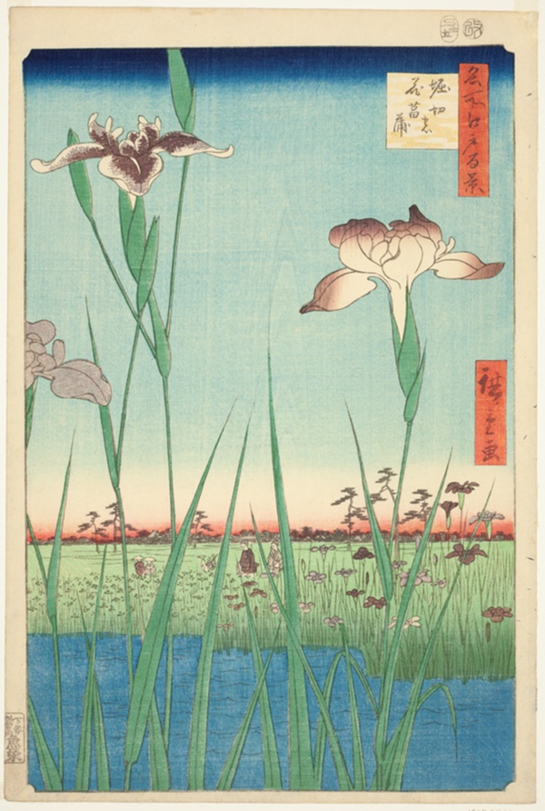 Irises at Horikiri (Horikiri no hanashobu), from the series 