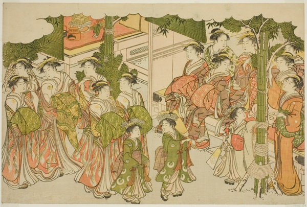 The First Garments of the New Year (Kiso hajime), from the illustrated book 