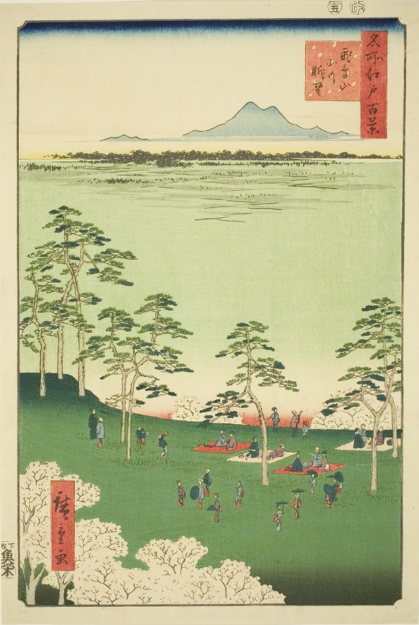 View to the North from Asuka Hill (Asukayama kita no chobo), from the series 
