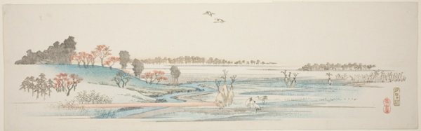 Yuhigaoka, from an untitled series of famous views of the Edo suburbs