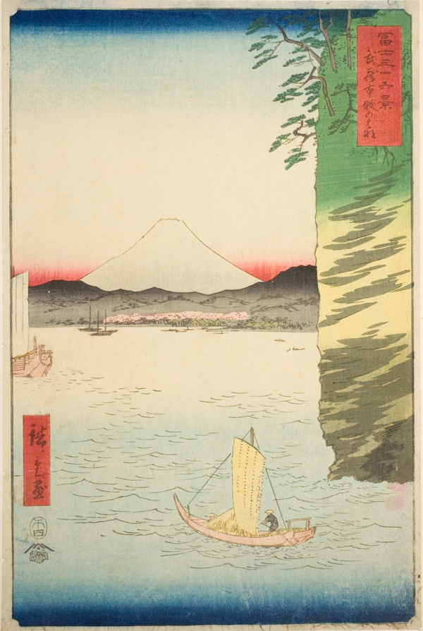 Honmoku in Musashi Province (Musashi Honmoku no hana), from the series 