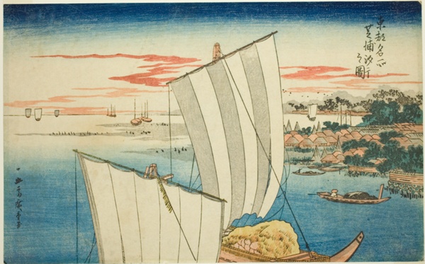 Low Tide at Shibaura (Shibaura shiohi no zu), from the series 