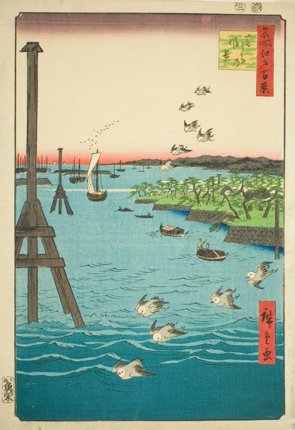 View of Shiba Bay (Shibaura no fukei), from the series 