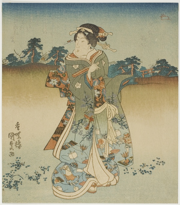 Woman on her way to visit a shrine