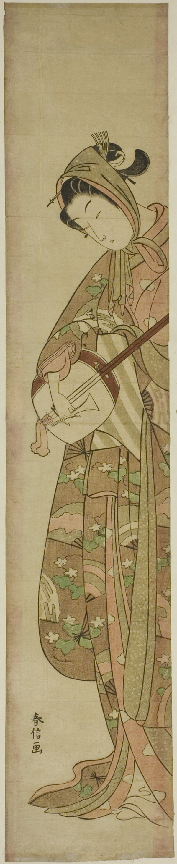 Woman Playing the Shamisen