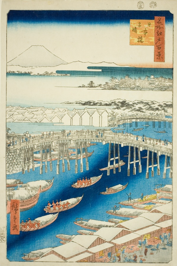 Clear Weather After Snow at Nihon Bridge (Nihonbashi yukibare), from the series 