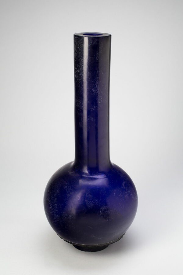 Large Blue Glass Bottle Vase
