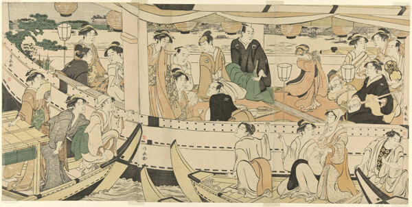 An Actors' Boating Party on the Sumida River