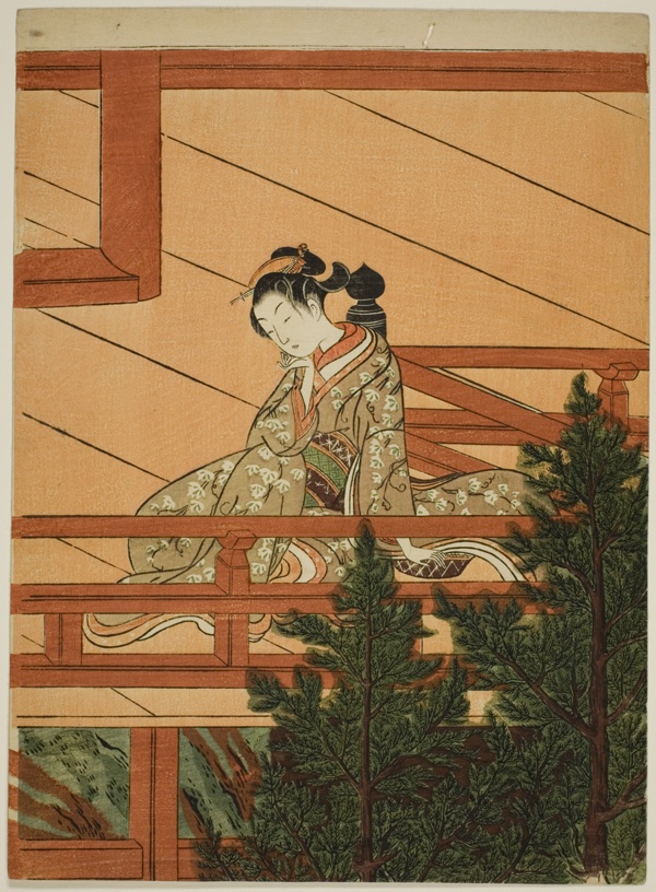 Young Woman Seated on the Balcony of Kiyomizu Temple