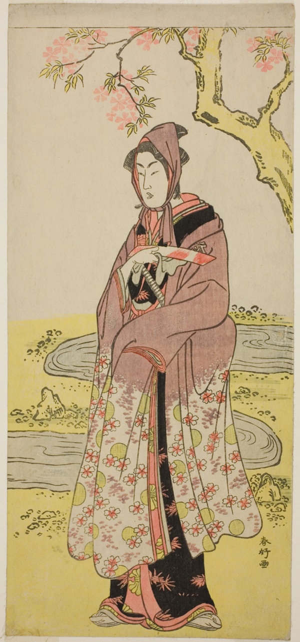 The Actor Segawa Kikunojo III as Kumenosuke in the Play Keisei Natori Soga, Performed at the Kiri Theater in the Second Month, 1788