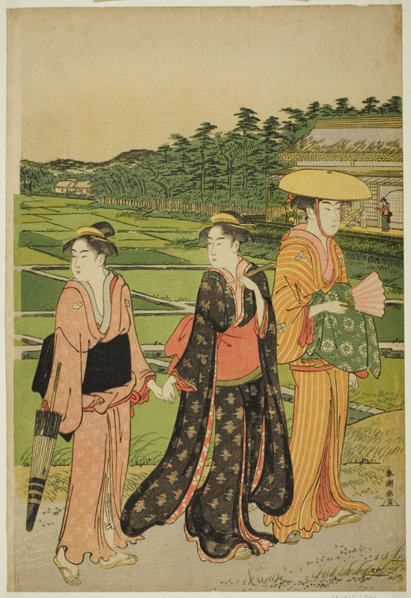 Three Women near Rice Paddies
