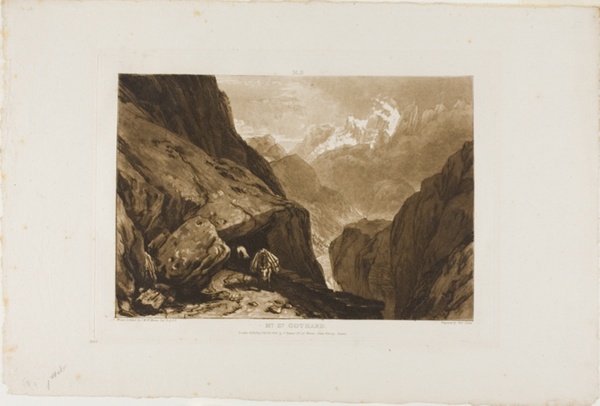 Mount Saint Gothard, plate 9 from Liber Studiorum